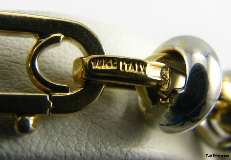 We guarantee this bracelet to be 14k gold as stamped. This item is in 