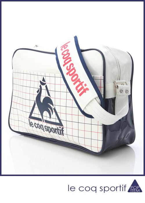 BN Le coq sportif Messenger Shoulder School Bag White  