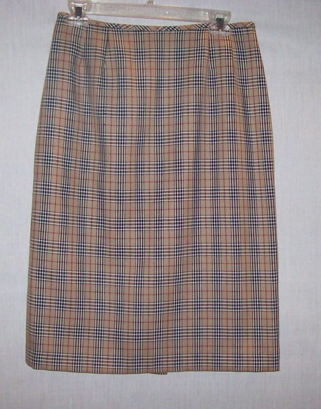 LESUIT TARTAN PLAID CAREER CASUAL PENCIL DRESS SKIRT~10  