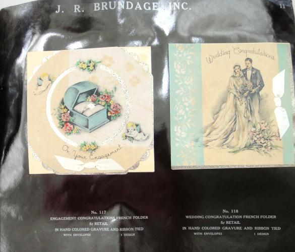 1937 vintage GREETING CARD SAMPLE BOOK brundage ★  