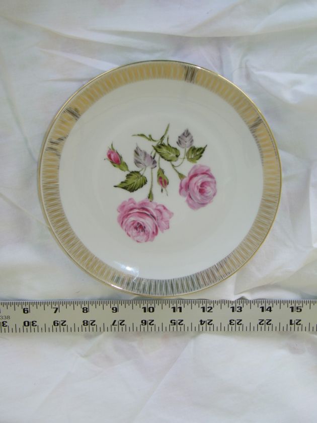 Vintage Winterling Rose Roses Gold Edge Dessert Plate  