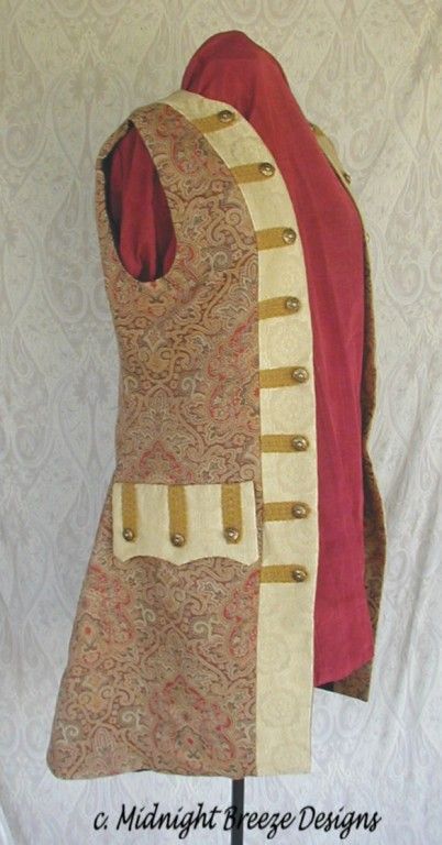 MENS RENAISSANCE PIRATE, SCA, LARP WAISTCOAT, CUSTOM  