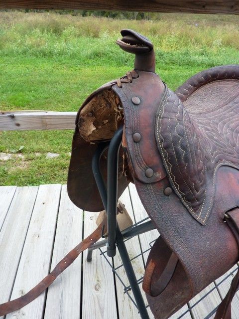 Antique Plantation Saddle Used Horrse Tack RARE  