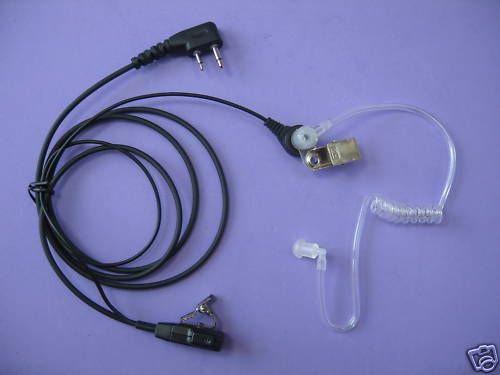 Two Pin Covert Acoustic Tube Earphone For ICOM Radio  