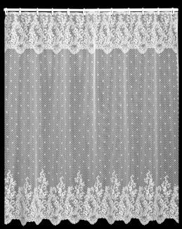 Heritage Lace Floret Shower Curtain 72 x 72 Ecru/White  