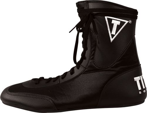 Boxing Shoes Title New Black Low Top Sneakers Boots  