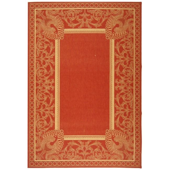 Indoor/Outdoor Courtyard Red Carpet Area Rug 4 x 6  