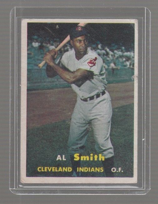 1957 TOPPS BASEBALL #145 AL SMITH   CLEVELAND INDIANS  