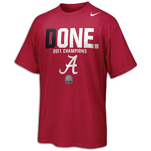 Nike Alabama Crimson Tide National Championships DONE T Shirt  