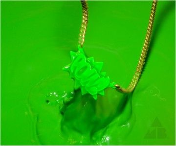 ANTONIO MURPHY&ASTRO AMBUSH POW NECKLACE NEON GREEN NEW  