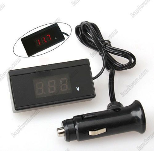    24V Digital Red LED Voltage Gauge Auto Car Tester Volt Meter  