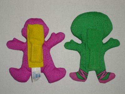 RARE~2 BARNEY & BABY BOP~STUFFED RATTLE TOYS~INFANT FLOOR GYM~SMALL 