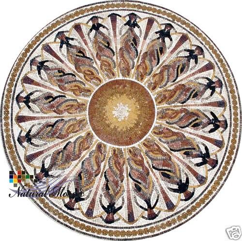 60 SUPER MARBLE MOSAIC MEDALLION FLOOR TABLE TOP TILE  