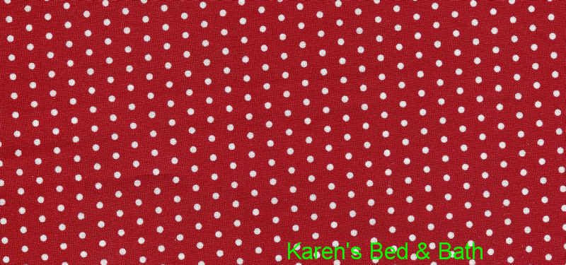 Red & White Polka Dot Custom Sewn Curtain Valance NEW  