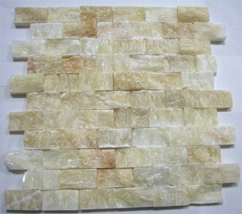   Onyx Split Face Designer Mosaics Tiles Meshed Kitchen Backsplash Walls