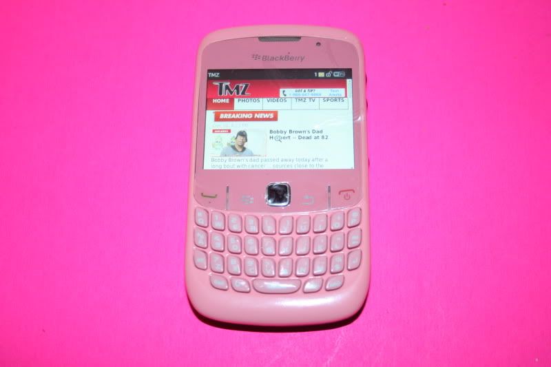 METRO PCS BLACKBERRY CURVE 8530 CELL PHONE PINK 2MP WiFi CDMA GPS MMS 