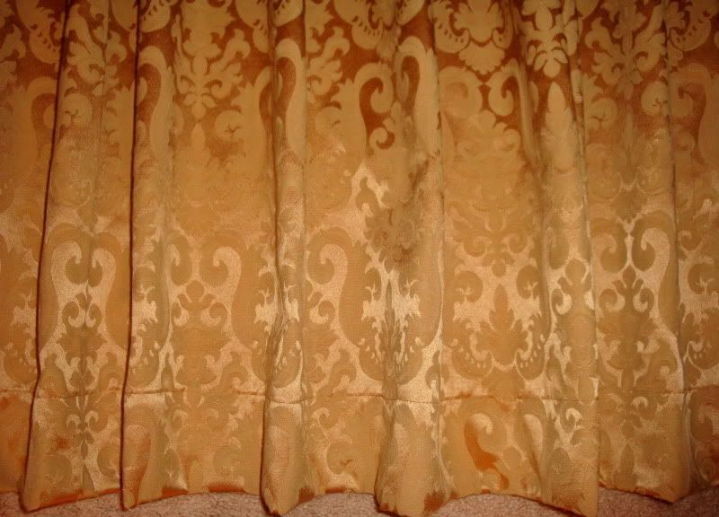 New custom Drapery Curtain panels Old World Gold Lined with blackout 