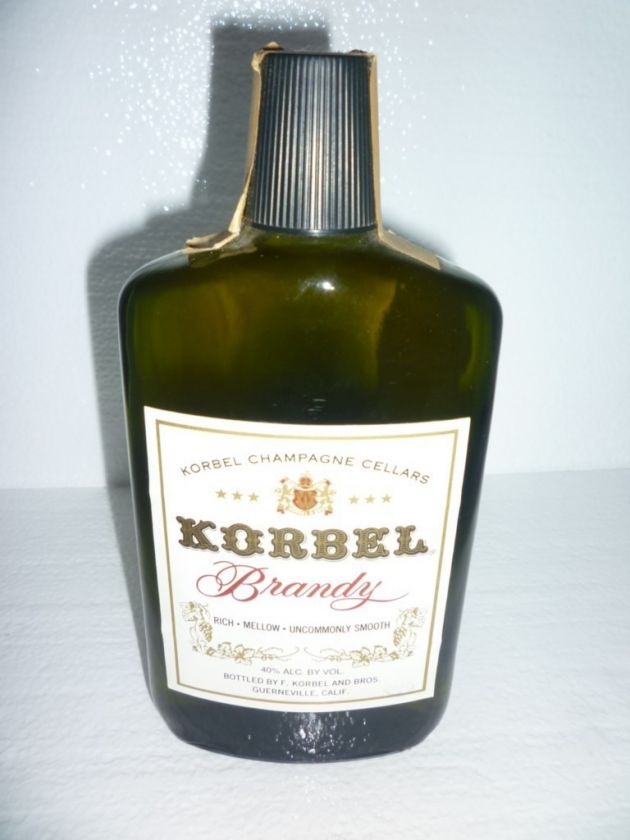 KORBEL BRANDY VINTAGE RARE DISCONTINUED BOTTLE DESIGN  