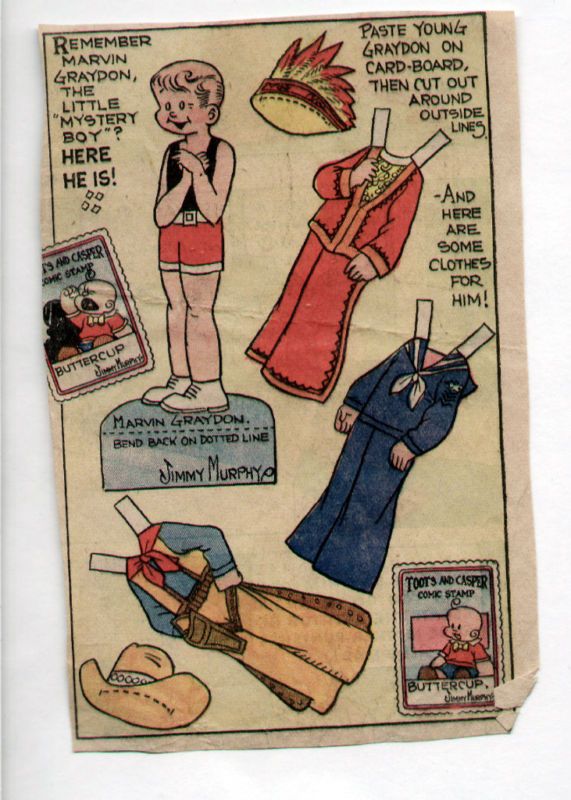 Vintage TOOTS & CASPER paper dolls 1932 MARVIN GRAYDON  