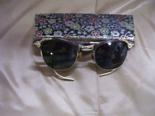 Vintage 1950 Plastic Wire Cat Eye Glasses Frames Shuron  