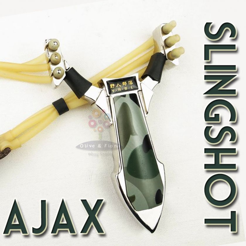   Slingshot Outdoor hunting Sling Shot 6 strips rubber Catapult New