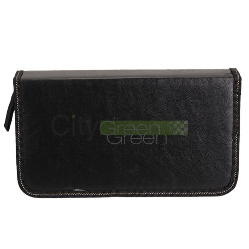 Portable 80 Disc CD DVD Wallet Storage Bag Holder Case Black Beige 