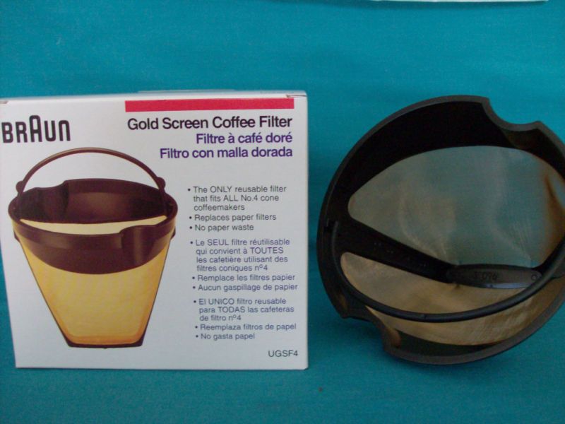 BRAUN GOLD SCREEN #4 COFFEE FILTER, NEW IN BOX  