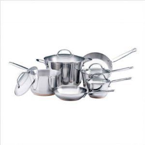   Gourmet Distinctions Stainless Steel 10 Piece Cookware Set  