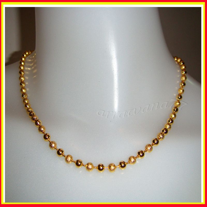   22K 23K 24K THAI BAHT YELLOW GP GOLD 18 inch NECKLACE Jewelry  