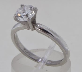 ct Carat Round Cut F SI1, GIA Certified Diamond Platinum Ring  