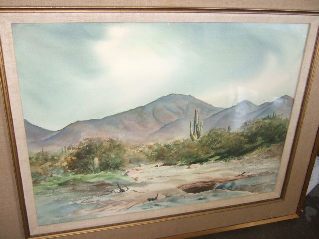   de la acuarela paisaje de Az del desierto de RAMÓN FROMAN artista de