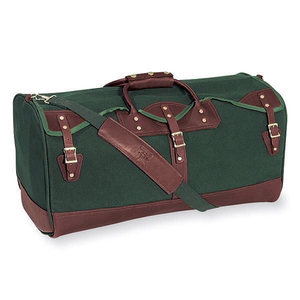 Hulme Classic Duffle Bag Green Canvas Duffel Floor Sample  