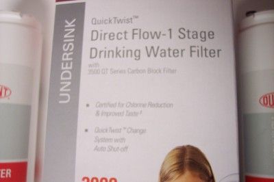 Dupont undersink water filter purifier,2 extra filters 6000 gallons 