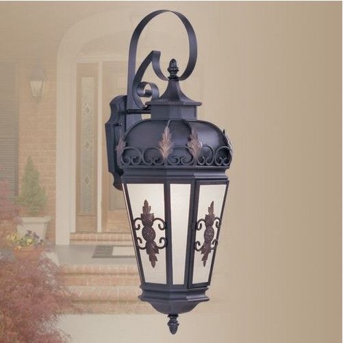 NEW 1 Light Lg Outdoor Wall Lamp Lighting Fixture, Bronze, Antique 