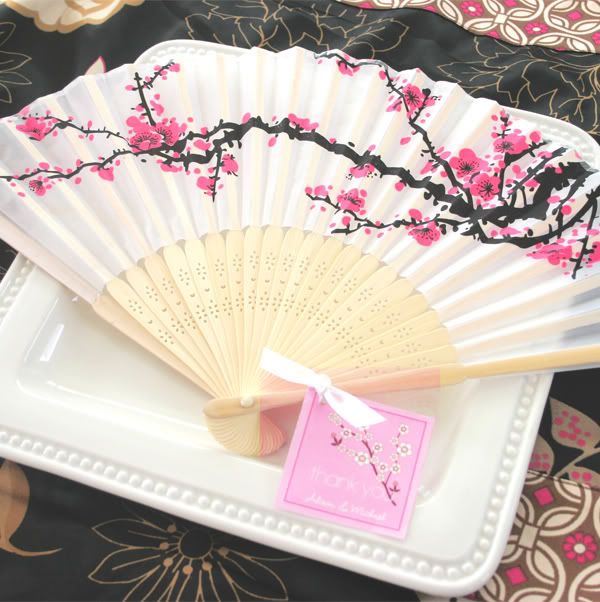 Cherry BlossomTheme Wedding Favor Hand Fans 102  