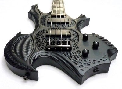   Guitars GVK 4 String Electric Bass Guitar Fixed Bridge Black  