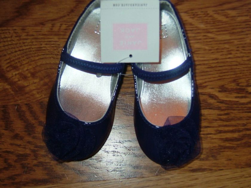 NWT Janie and Jack Enchanted Garden Rosette Shoes Sz 7  