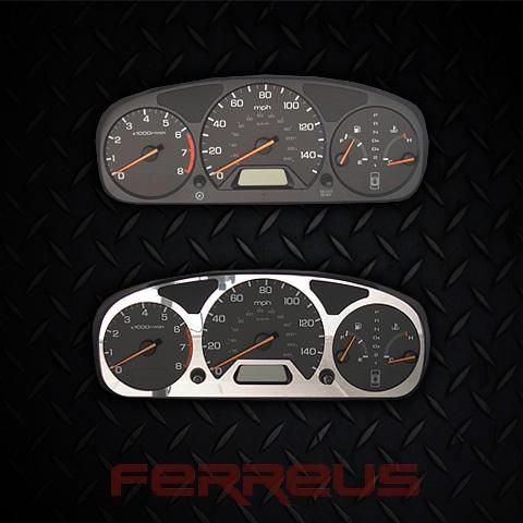 Honda Accord 98 02 Chrome Style Dash Gauge Bezel Trim Polished 