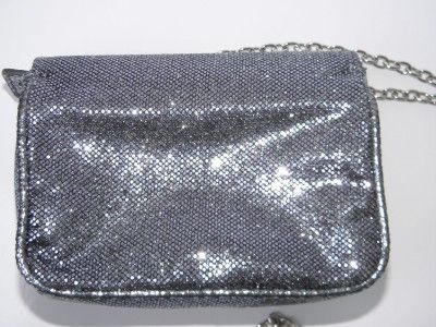 JIMMY CHOO Anthracite Glitter Fabric Clutch Bag NWT  