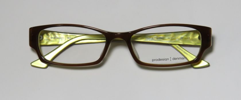   5607 52 17 FULL RIM BROWN/GREEN EYEGLASSES/GLASSES/FRAME   