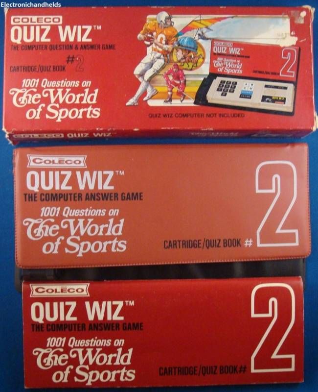 COLECO QUIZ WIZ HANDHELD GAME CARTRIDGE #2 SPORTS WORLD  