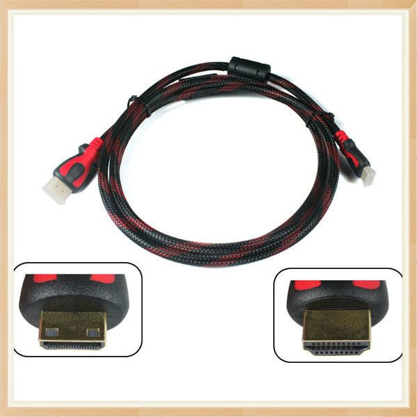 Gold 1.8M 6FT Male HDMI to Male mini HDMI Cable for Digital Camera 