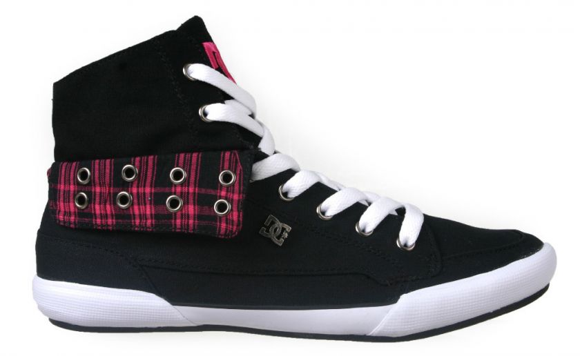 DC Shoes Womens Asset Black Crazy Pink Sneakers 303222  