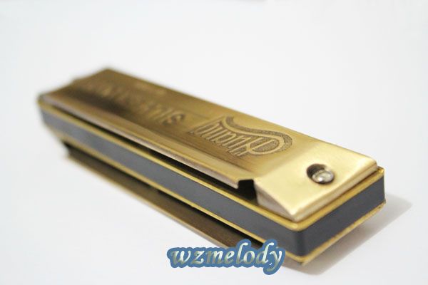 Huang#103 bronze Silver tone Harmonica C key  