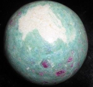 RUBY FUCHSITE BALL 2 Meditation Healing Sphere 06  