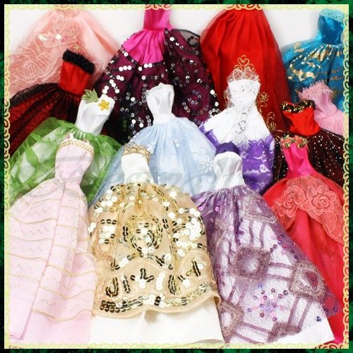   Dress Gown Clothes Shoes Hanger For Barbie Doll Birthday Gift  