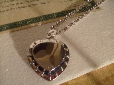   OF THE OCEAN NECKLACE PENDANT J. PETERMAN CERTIFICATE titanic  