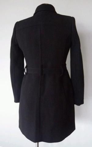 JCrew Double Cloth Townhouse Trench Coat 14 black $350 winter wool 