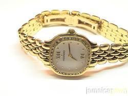 LADIES MOVADO DIAMOND WATCH 14k SOLID YELLOW GOLD ESTATE SALE  