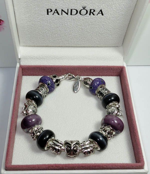 Authentic Pandora Bracelet Night Owl Lobster Clasp w/receipt  